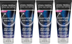 4X John Frieda Overnight Miracles Repair & Renew Leave In Lotion Hair Mask 100ml