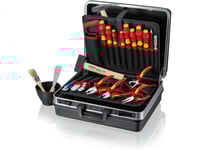 Knipex Basic Verktygslåda, Monteringsväska Utrustad Med Grundläggande Vde-Elinstallationsutrustning, Slitstark Design Av Abs-Material, Svart (00 21 05 Hls)
