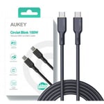 USB-C til USB-C-kabel Aukey CB-SCC101 Sort 1 m