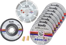 Kwb Cutting Disc Starter Set, Klippskiva, Platt I Mitten, Tegel, Marmor, Metallplåt, Stål, Sten, Varje Varumärke, 11,5 Cm, Rostfritt Stål