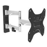 Brateck BRATECK 23''-42'' Full motion TV wall bracket. Tilt and swivel. Supports VESA 75x75 -100x100 -200x100 -200x200. Max Load 30Kgs. arm extension - 410mm. Colour: Black. Curved Display Compatible.