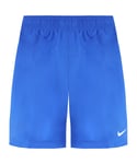 Nike Mens Dri-Fit Stretch Waist Blue/White Graphic Logo Boys Shorts 361135 463 - Size X-Large