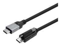 Vivolink - Usb-Kabel - 24 Pin Usb-C (Hane) Skruvbar Till 24 Pin Usb-C (Hane) - Usb 3.2 Gen 2 / Displayport 1.4 - 5 - 20 V - 5 A - 4 M - Up To 20 Gbps Data Transfer Rate - Svart