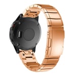 Garmin Fenix 5 - Premium armband i Rostfritt stål 22mm Vrist omkrets 130-220mm Rosa guld