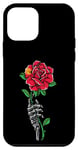 Coque pour iPhone 12 mini Kirghizistan Rose Squelette Pride Drapeau Kirghize Racines Souvenir
