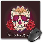 Mouse Pad Gaming Functional Day Of The Dead Decor Thick Waterproof Desktop Mouse Mat Dia de Los Muertos Quote with Spanish Skull Dead Head Vivid Print,Plum Red Cream Non-slip Rubber Base