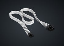 Corsair Premium Individually Sleeved PSU Cables Starter Kit, Type 5, Gen 5 -virtalähteen kaapelisetti, valkoinen