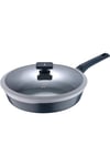 Gastro Cast Aluminium Non-stick Frying Pan with Glass Lid 32cm Grey