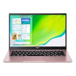 Acer Swift 1 SF114-32-P5ZE - Intel Pentium Silver - N5000 / 1.1 GHz - Windows 10 Home 64 bits en mode S - UHD Graphics 605 - 4 Go RAM - 128 Go SSD - 14" IPS 1920 x 1080 (Full HD) - Wi-Fi 5 - rose sakura - clavier : Français