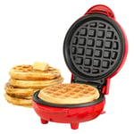 Giles & Posner Waffle Maker Compact Mini Press Treat Snack Maker Grill 550W Red