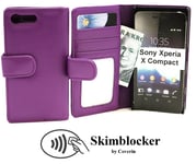 Skimblocker Plånboksfodral Sony Xperia X Compact (F5321) (Lila)