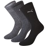 PUMA Men's K-rey-pu505e12 Puma Sports Socks Unisex Crew 3 Pair Pack Anthracite Grey UK Size 12 14, Anthracite Grey, 12-13.5UK