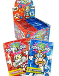 50 st Crazy Candy Factory Popping Candy med jordgubbssmak och blå hallon på 7 gram - Hel låda 350 gram