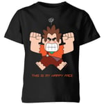 Disney Wreck it Ralph This Is My Happy Face Kids' T-Shirt - Black - 9-10 Years