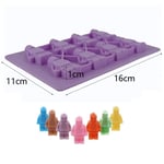 LLLKKK Robot Ice Cube Tray lego Silicone Mold Candy Chocolate Cak Moulds For Kids Party's and Baking Minifigure Building Block Themes (Color : Style3)