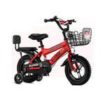 Kids Bike Girls And Boys With Training Wheels For Ages 2 To 12 Years, Toddlers Bikes (White/pink/red/black) (Color : 3, Size : 12in)