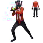 Halloween Barn Skibidi Toalett Tv Man Cosplay Kostym Titan Speakerman Jumpsuit Mask Outfits Fest Fancy Dress Bodysuit 5-6Years