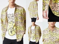 Comme Des Garçons X Kaws Art Printed Dress Shirt Deadstock BNWT XL