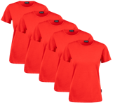 Clique T-shirt Dam 5-pack Röd