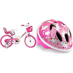 Dino Bikes 144R-UN Unicorn 14" Bicycle 14'', White & Pink & Schwinn Kids Character Bike Helmet, Infant and Toddler, Bicycle, Scooter, Skateboard Helmet, Age 1-3 Year Olds, Fit 44-50 cm, Pink Unicorn
