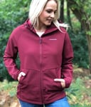 Craghoppers Womens Kalti Burgundy SoftShell Hood Zip Jacket Coat rrp£85 Size 18