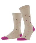 FALKE Men's Dot Socks, Cotton, Beige (Pebble Melange 4044), 11.5-14 (1 Pair)