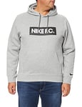 Nike M NK FC Essntl FLC Hoodie Po Sweatshirt Homme, Dark Grey/HTR/White/Black, L