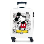 Disney Mickey COMIC Blue Cabin Suitcase 38 x 55 x 20 cm Rigid ABS Combination Lock 34 Litre 2.6 kg 4 Double Wheels Hand Luggage