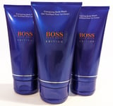 3x Hugo Boss Boss in Motion Shower Gel for men, 150ml Boxed luxury mens wash