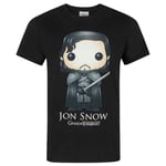 Game Of Thrones Official Mens Funko Jon Snow T-Shirt - S