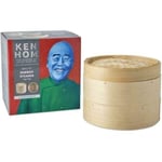 Ken Hom Excellence 2-Tier Authentic Chinese Bamboo Steamer - Rice/Fish/Veg, 20cm