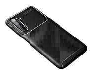 NOKOER Case for Realme 6 Pro, TPU Flexible Material Ultra-thin Cover, Anti-Fingerprint Slim Fit Phone Case [Wear Resistant] [Slip-Resistant] - Black