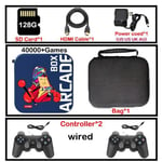 1 pièces BX 128G Jeux-LES États-Unis-Console de jeu vidéo Super Console X pour PSP, PS1, MD, N64, WiFi intég