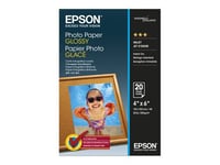 Epson - Brillant - 102 x 152 mm - 200 g/m² - 20 feuille(s) papier photo - pour EcoTank ET-2850, 2851, 2856, 4850; EcoTank Photo ET-8500; EcoTank Pro ET-5800