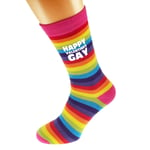 Happy Valentines Gay Rainbow Socks Size 5-12 - X6N1226