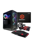 Cyberpower Eurus Gaming Pc Bundle - Amd Ryzen 5 5600G, 8Gb Ram, 500Gb M.2 Nvme Ssd - With 23.8In Monitor, Headset, Keyboard, Mouse &Amp; Pad