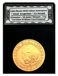 U-Coins 24K Gold Plated 2016 William Shakespeare Macbeth Rose Skull Tragedies Brilliant Uncirculated £2 Pound - - encapsulated in Lighthouse Everslab Coin Holders