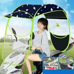 GzxLaY Universal Electric Motorcycle Rain Cover Canopy Awning, Reinforced Scooter Rain Waterproof Cover, for Scooters, Battery Car, Motorcycle,B