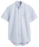 GANT Mens Oxford Short Sleeve Shirt Light Blue L