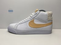 Nike SB Zoom blazer Mid Premium Leather Core Gold ‘Vanilla’ UK Size 8.5 EUR 43