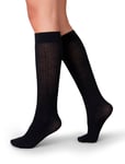 Freja Knee-High Designers Socks Knee High Socks Black Swedish Stockings