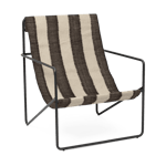ferm LIVING Desert lounge chair Black, off-white, chocolate