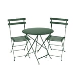 Fermob - Bistro matgrupp bord 77cm & 2 metall stolar cedar green - Matgrupper utomhus