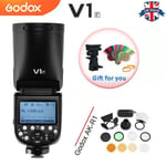 Godox V1F TTL 1/8000s HSS Flash For Fuji+Color filter+AK-R1 Accessories UK STOCK