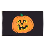 Az Flag - Drapeau Halloween Citrouille - 90x60 cm - Drapeau Happy Halloween 100% Polyester Avec Oeillets Métalliques Intégrés - Pavillon 50g