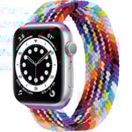 Stretchbar Solo Loop-armband kompatibel med Apple Watch-band 38 mm 40 mm 42 mm 44 mm, Nylon Stretch Flätad Sport Elastiska Vävar Kvinnor Män Armband Kompatibel