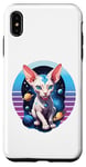 Coque pour iPhone XS Max Chat Sphynx sans poils volant dans l'espace Animal amoureux