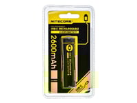 Nitecore Nl1826r, Laddningsbart Batteri, Litium-Ion (Li-Ion), 3,6 V, 1 Styck, 2600 Mah, Svart