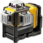 Niveau laser rouge multilignes 3x360° (machine complète) XR 10,8 V + 1 batterie 2Ah + chargeur + coffret standard - DEWALT - DCE0...