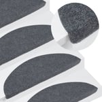 vidaXL selvklæbende trappemåtter 15 stk. 56x20 cm grå